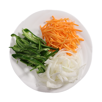 ピーマン・玉葱スライス・人参千切り