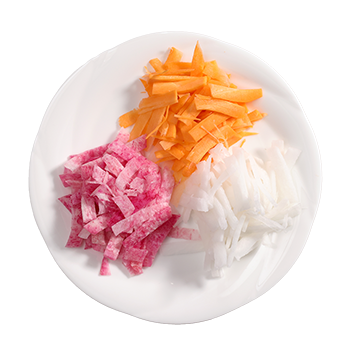 大根・紅芯大根・人参短冊切り